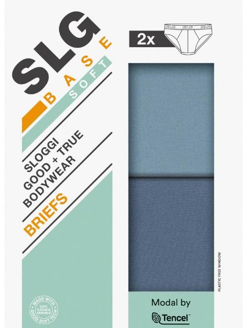 Sloggi Men SLG Base Soft blauw heren slip