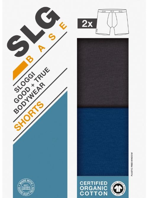 Sloggi Men SLG Base zwart/blauw katoenen boxershort