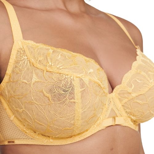 Chantelle Fleurs geel niet voorgevormde bh