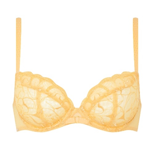 Chantelle Fleurs geel niet voorgevormde bh