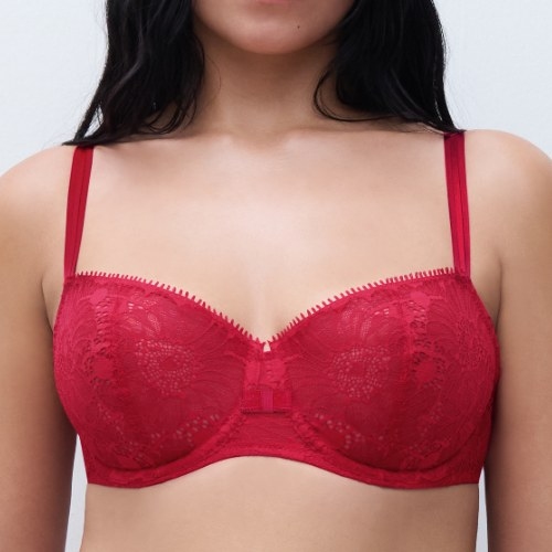 Chantelle Day to Night poppy red niet voorgevormde bh