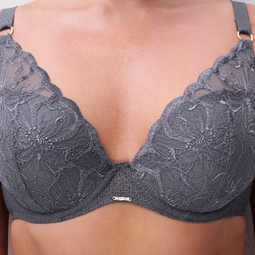 Chantelle Fleurs grijs voorgevormde bh