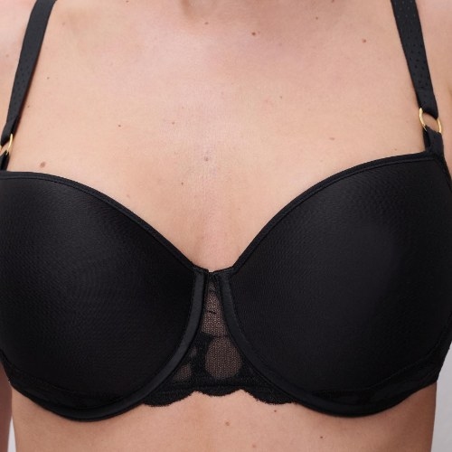 Chantelle Fleurs zwart voorgevormde bh