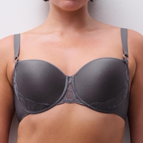 Chantelle Fleurs grijs voorgevormde bh
