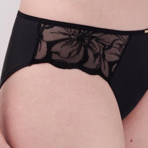 Chantelle Fleurs zwart slip