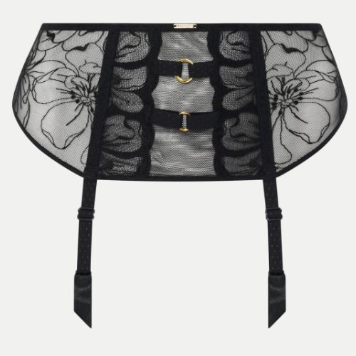 Chantelle Fleurs zwart jarretelle