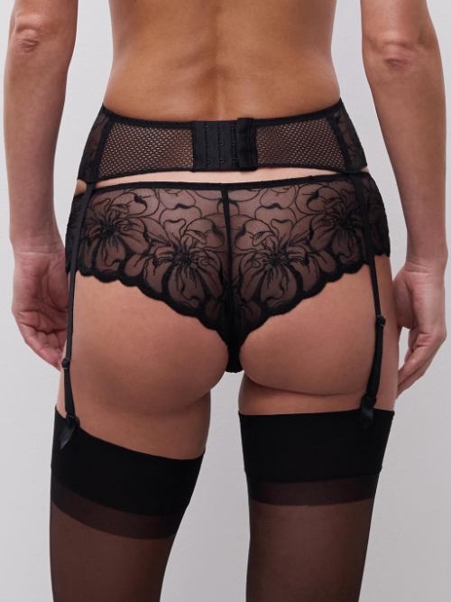 Chantelle Fleurs zwart jarretelle