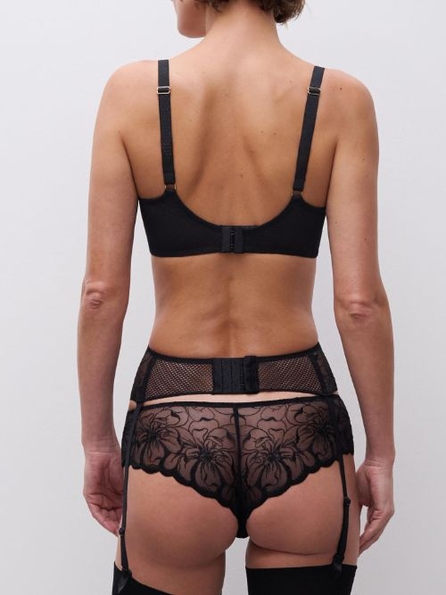 Chantelle Fleurs zwart jarretelle