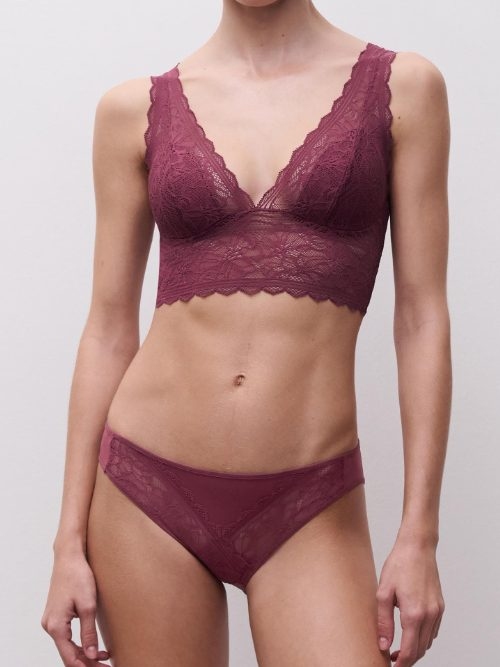 Chantelle Floral Touch paars wireless bh