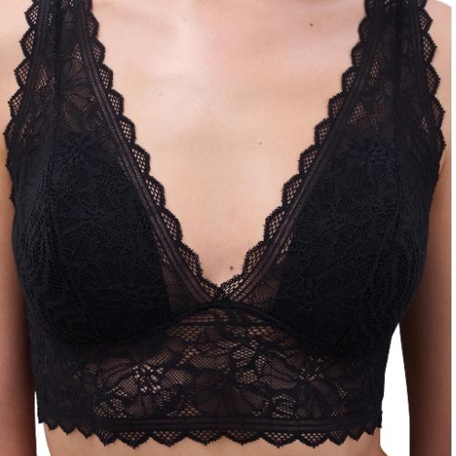 Chantelle Floral Touch zwart wireless bh