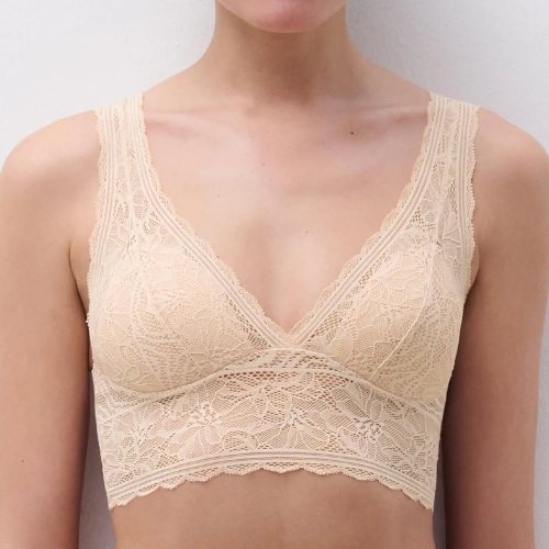 Chantelle Floral Touch beige wireless bh