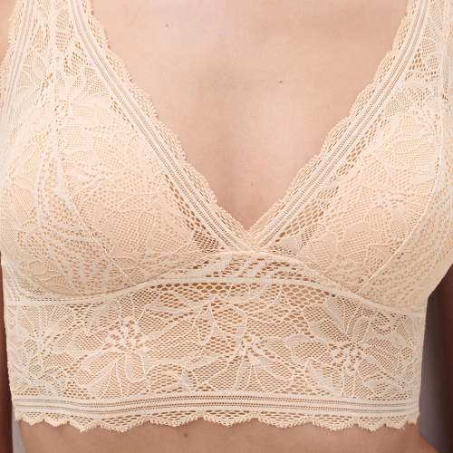 Chantelle Floral Touch beige wireless bh