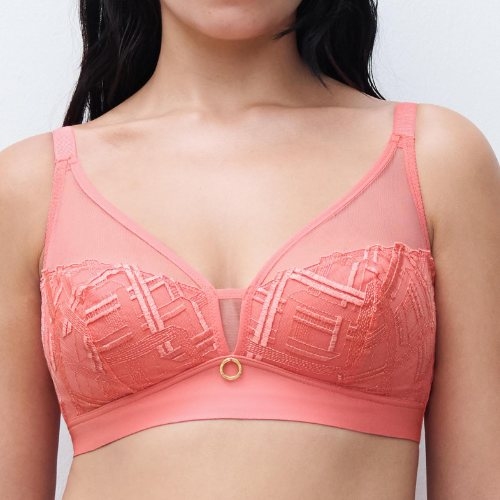 Chantelle Graphic Support coral wireless bh