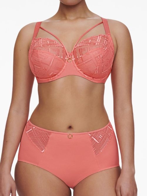 Chantelle Graphic Support coral high brief