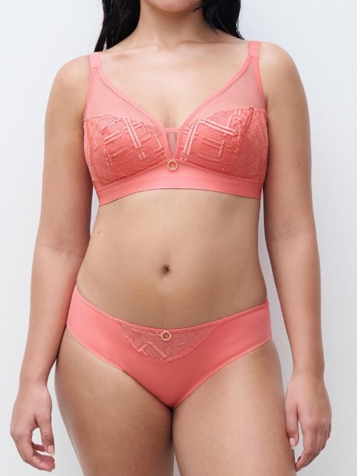 Chantelle Graphic Support coral slip