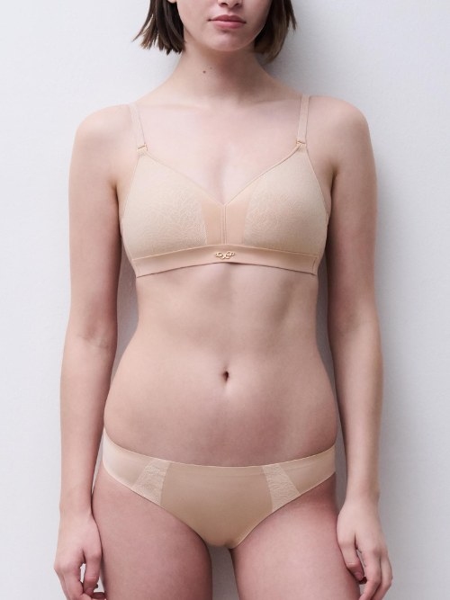 Chantelle Pure Lace beige wireless bh