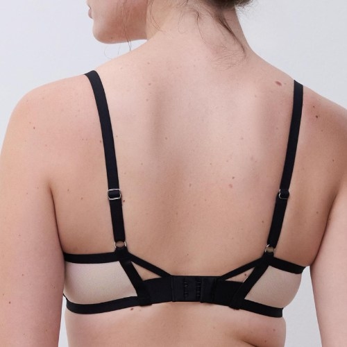 Chantelle Lush zwart/roze niet voorgevormde bh