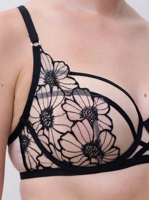 Chantelle Lush zwart/roze niet voorgevormde bh