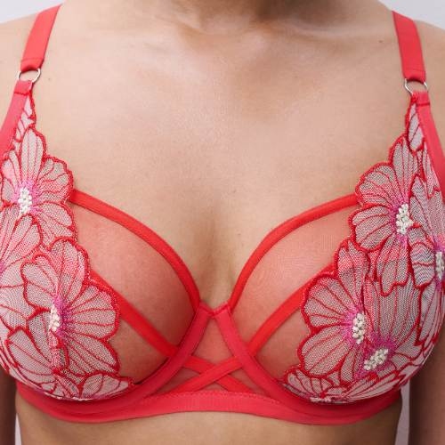 Chantelle Lush rood niet voorgevormde bh
