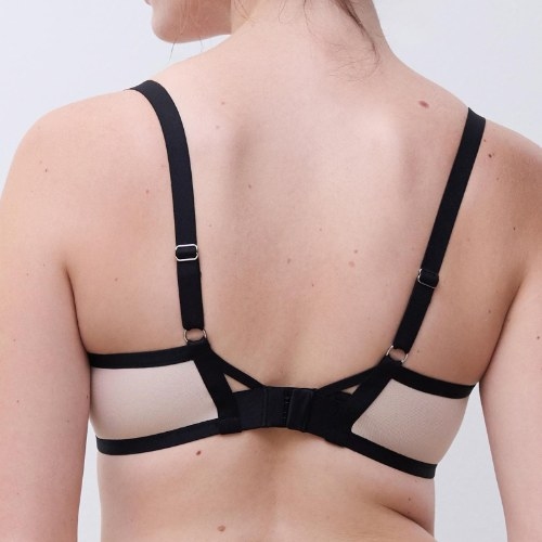 Chantelle Lush zwart/roze niet voorgevormde bh