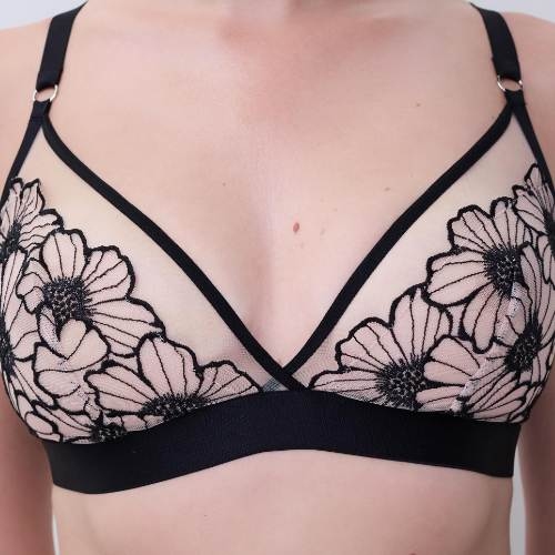 Chantelle Lush zwart/roze wireless bh