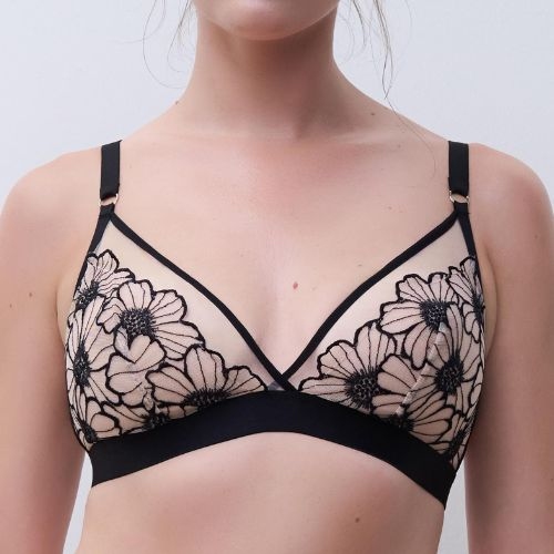 Chantelle Lush zwart/roze wireless bh
