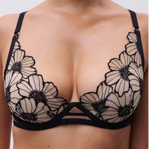 Chantelle Lush zwart/roze voorgevormde bh