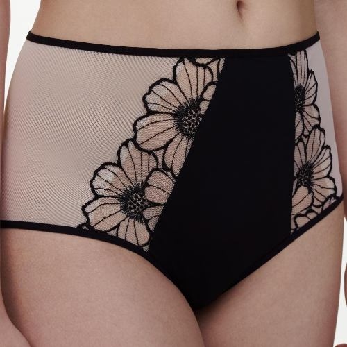 Chantelle Lush zwart/roze high brief
