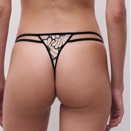 Chantelle Lush zwart/roze string