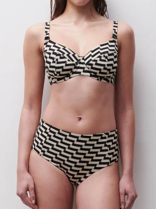 Femilet Badmode Santosa zwart/goud bikini broekje