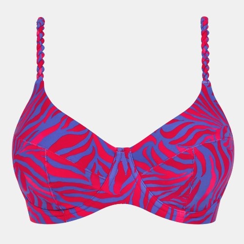 Femilet Badmode Tidra blauw/rood soft-cup bikinitop