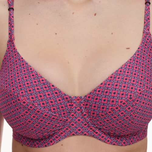 Femilet Badmode Tidra roze/print soft-cup bikinitop