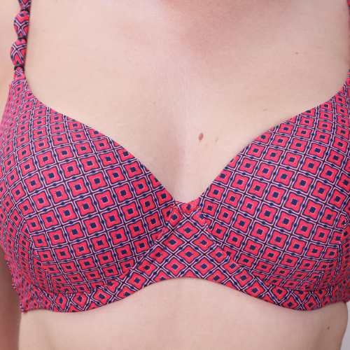 Femilet Badmode Tidra roze/print voorgevormde bikinitop