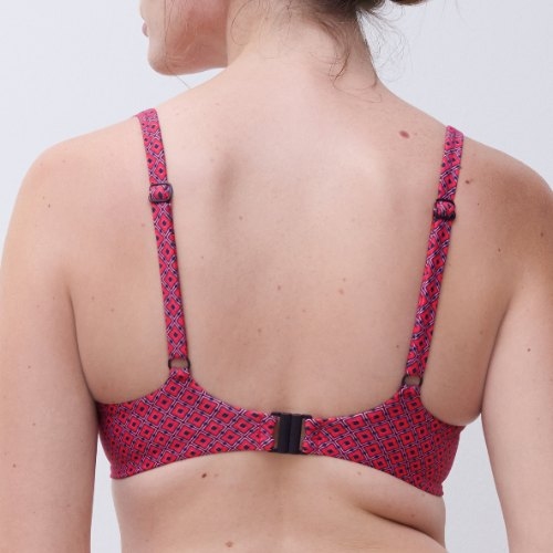 Femilet Badmode Tidra roze/print voorgevormde bikinitop