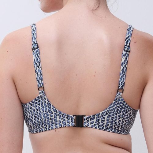 Femilet Badmode Tidra blauw/print soft-cup bikinitop