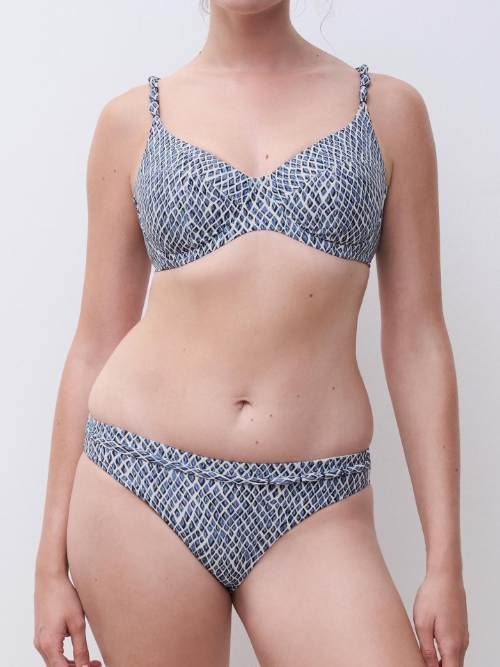 Femilet Badmode Tidra blauw/print soft-cup bikinitop