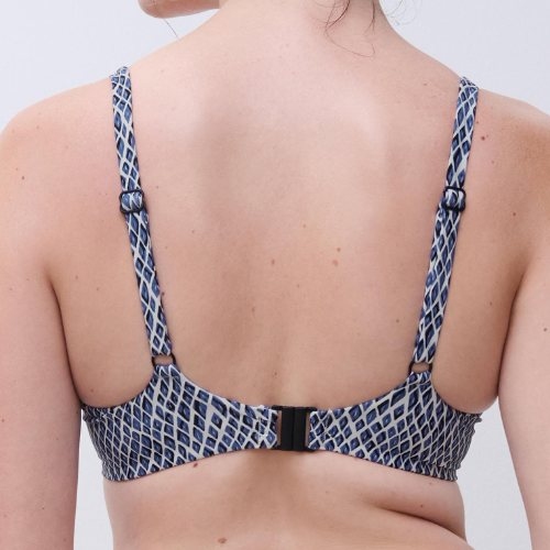 Femilet Badmode Tidra blauw/print voorgevormde bikinitop