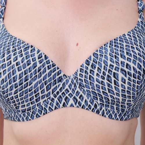 Femilet Badmode Tidra blauw/print voorgevormde bikinitop