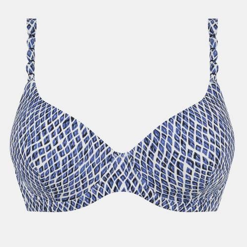 Femilet Badmode Tidra blauw/print voorgevormde bikinitop