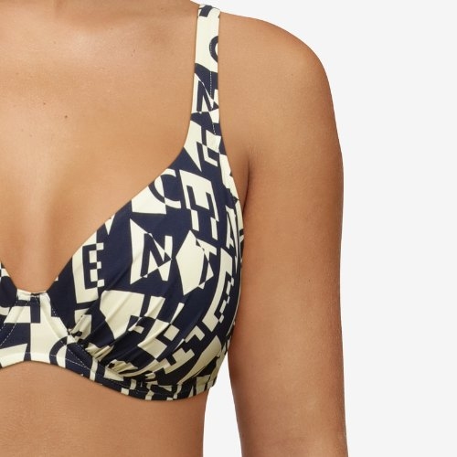 Chantelle Badmode Identity wit/zwart soft-cup bikinitop