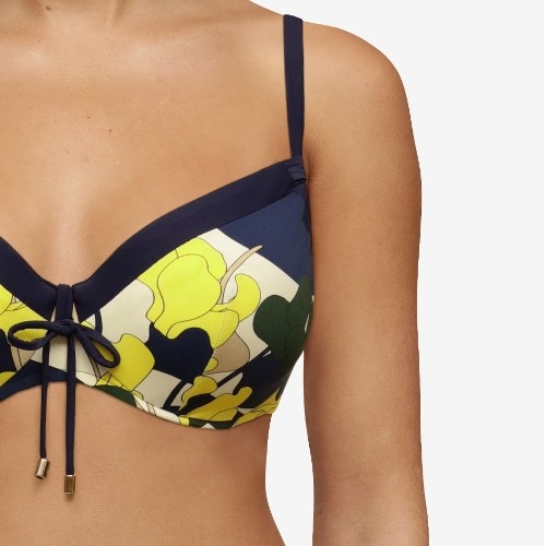 Chantelle Badmode Flowers blauw/print soft-cup bikinitop