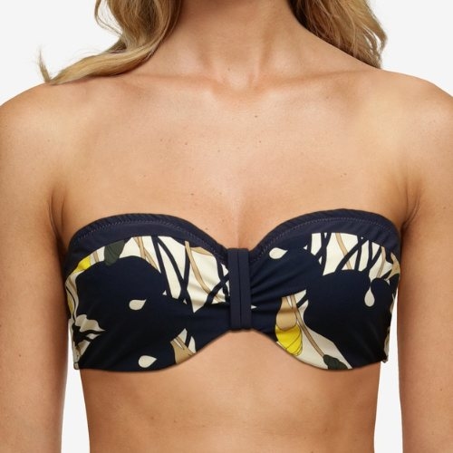 Chantelle Badmode Flowers marine blauw/print soft-cup bikinitop
