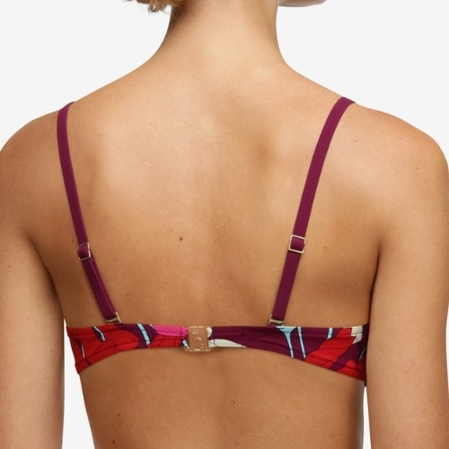 Chantelle Badmode Flowers paars/print voorgevormde bikinitop