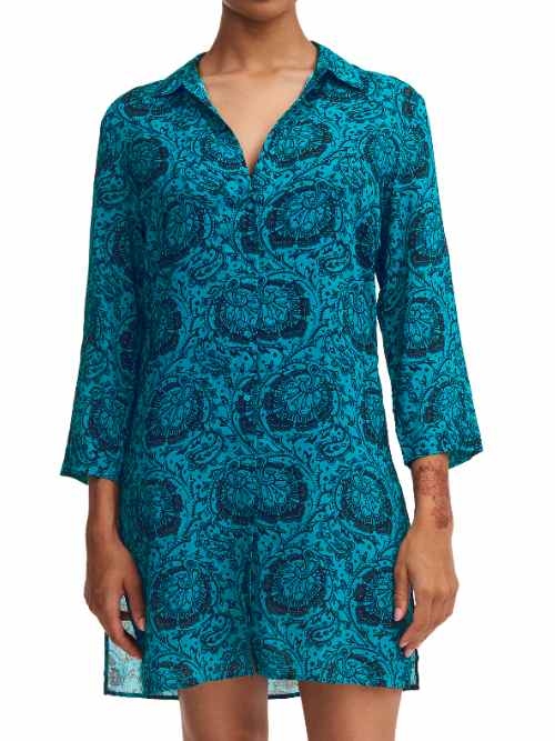 Chantelle Badmode Flowers blauw tuniek
