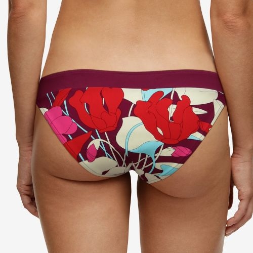 Chantelle Badmode Flowers paars/print bikini broekje