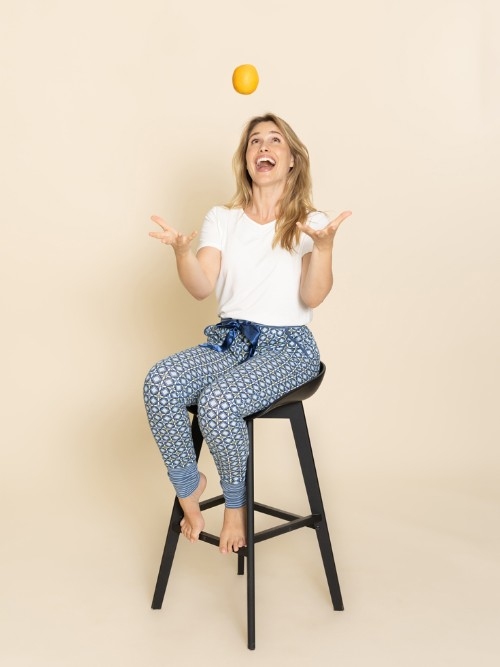Charlie Choe Amalfi Coast marine blauw pyjamabroek