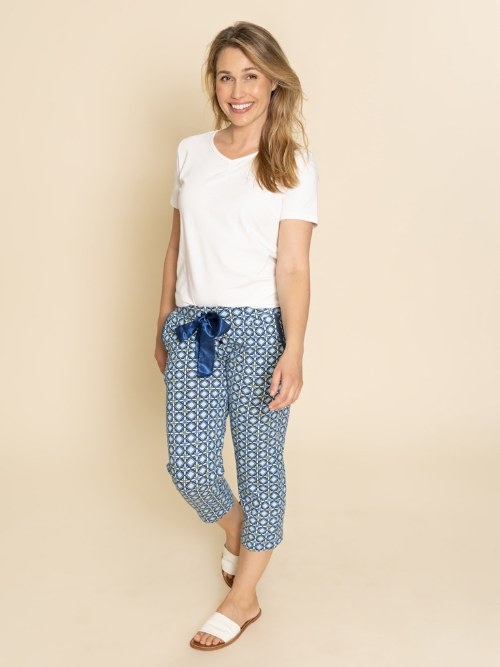 Charlie Choe Amalfi Coast marine blauw pyjamabroek