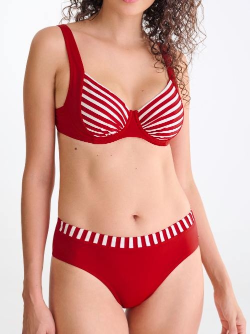 Lisca Swimwear Bondi Beach rood/wit soft-cup bikinitop
