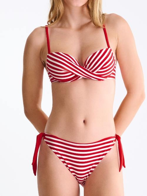 Lisca Swimwear Bondi Beach rood/wit voorgevormde bikinitop