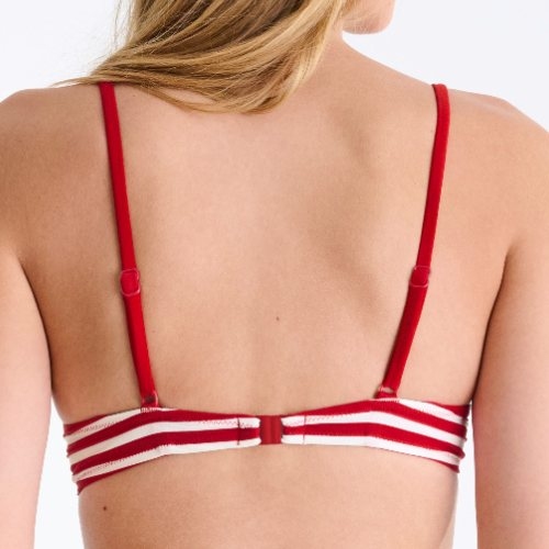 Lisca Swimwear Bondi Beach rood/wit voorgevormde bikinitop